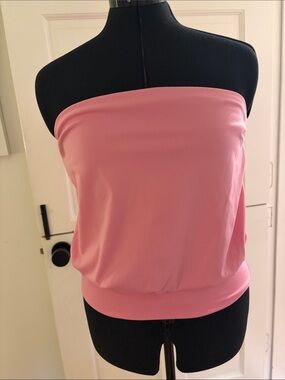 Popular Basics Strapless Blouson Tube Top - Pink